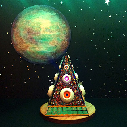 Jinjoom, musical, Melodyian, alien, eyeballs, space, sci-fi, extraterrestrial, music, 3D printed, robot,