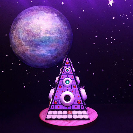 Turlina, musical, Melodyian, alien, eyeballs, space, sci-fi, extraterrestrial, music, 3D printed, robot,